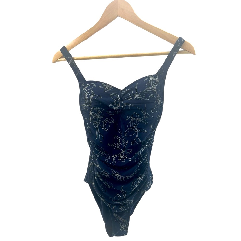 Niptuck One Piece Navy & Gold Swimsuit